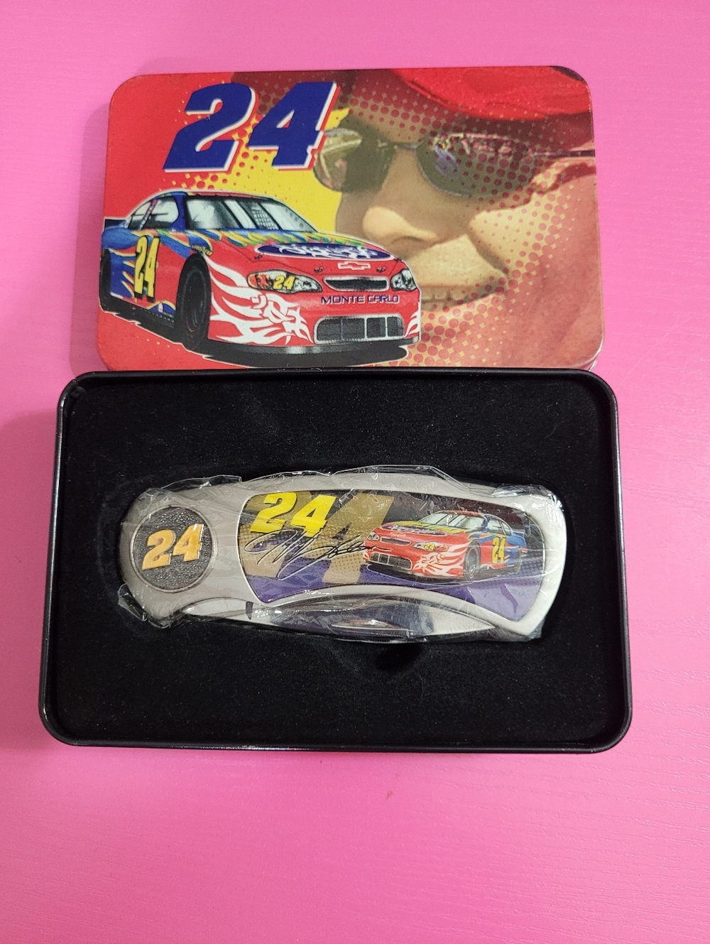 Collectible Jeff Gordan 24 Heavy Metal Pocket Knife See Desscription (0941)